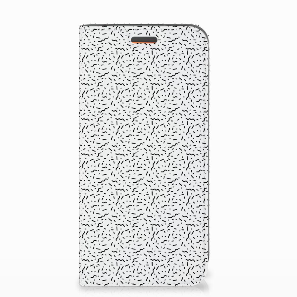 Motorola Moto E5 Play Hoesje met Magneet Stripes Dots