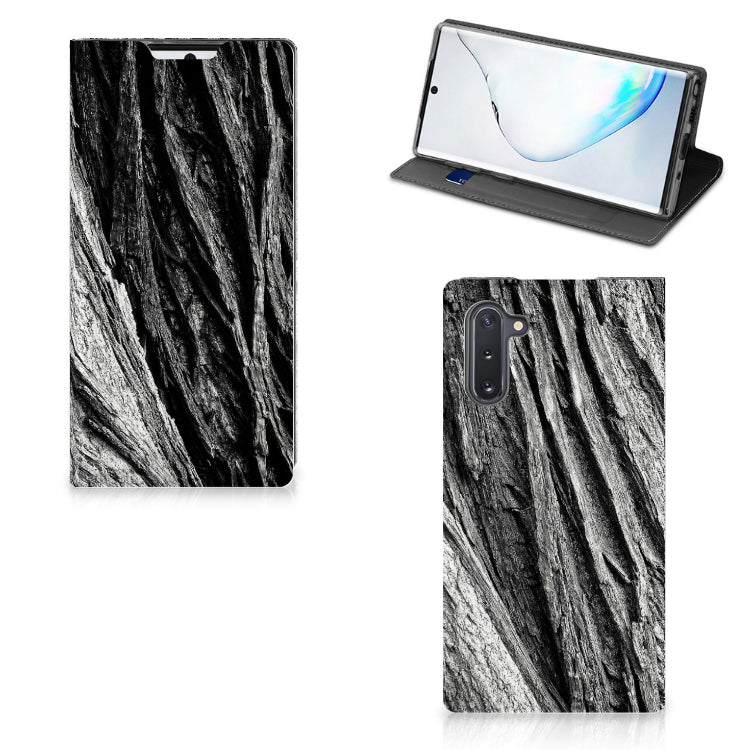 Book Wallet Case Samsung Galaxy Note 10 Boomschors Grijs