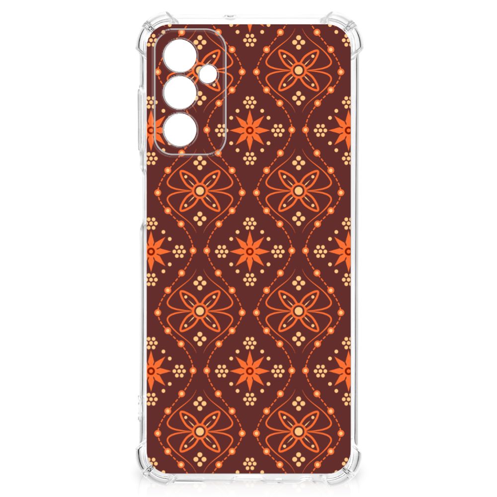 Samsung Galaxy M13 4G | M23 Doorzichtige Silicone Hoesje Batik Brown B2C Telecom