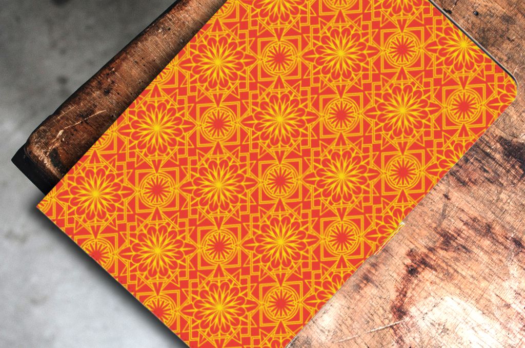 Samsung Galaxy Tab S7 FE | S7+ | S8+ Tablet Hoes Batik Oranje