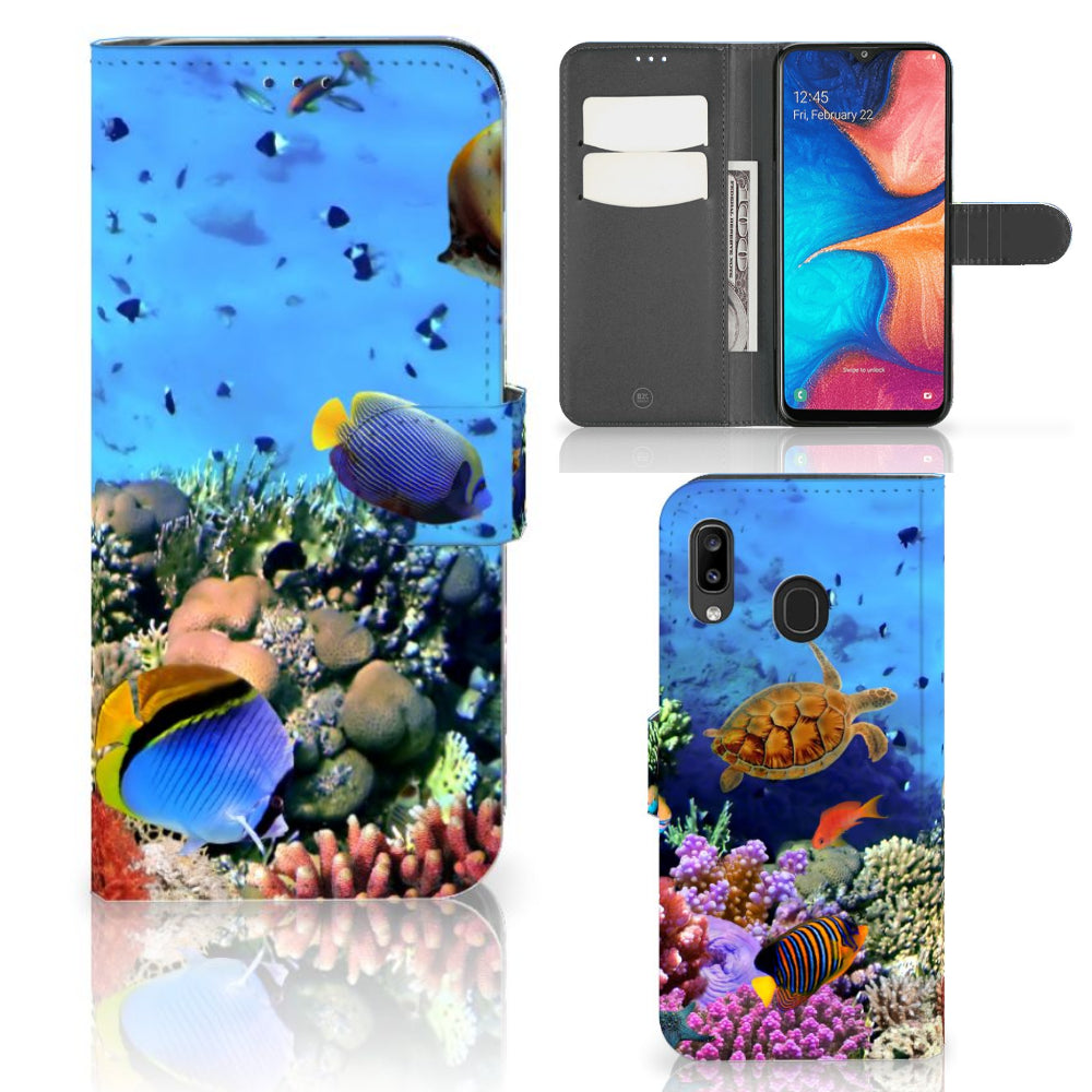 Samsung Galaxy A30 Telefoonhoesje met Pasjes Vissen