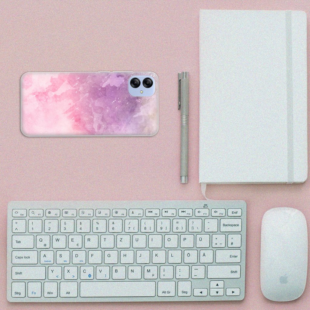 Hoesje maken Samsung Galaxy A04e Pink Purple Paint
