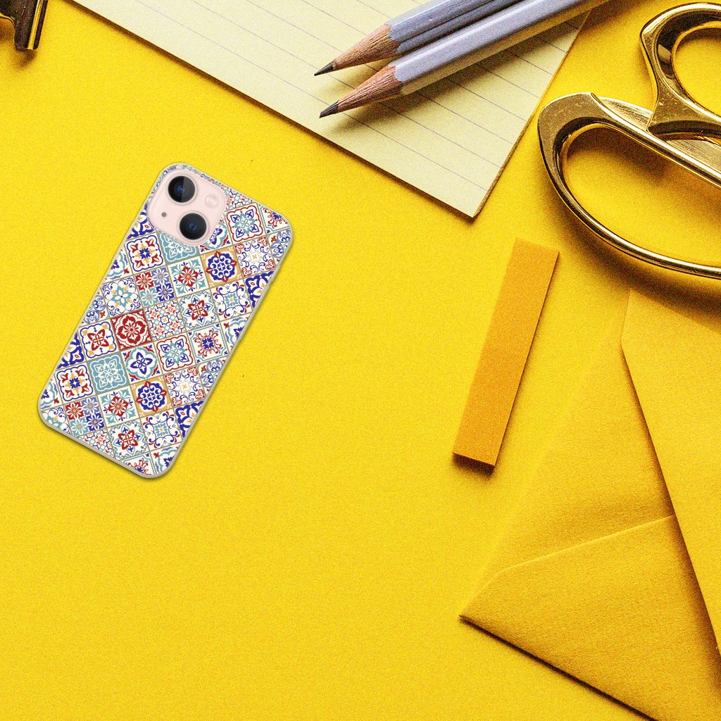 iPhone 13 mini TPU Siliconen Hoesje Tiles Color B2C Telecom