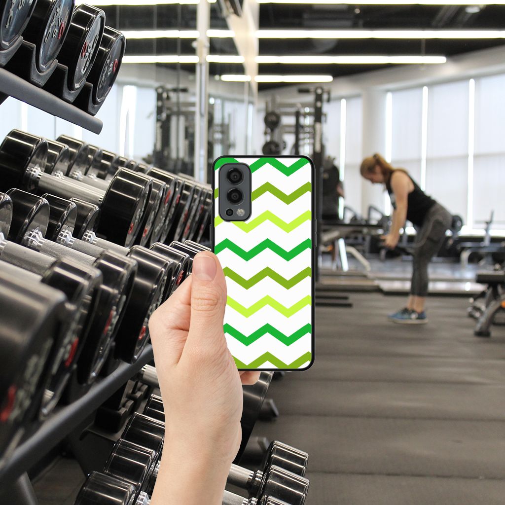 OnePlus Nord 2 Back Case Zigzag Groen B2C Telecom