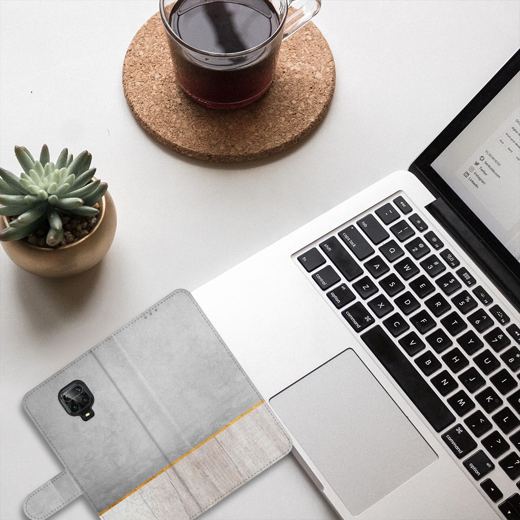 Xiaomi Redmi Note 9 Pro | Note 9S Book Style Case Wood Concrete