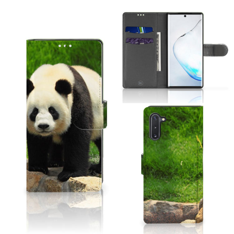 Samsung Galaxy Note 10 Telefoonhoesje met Pasjes Panda