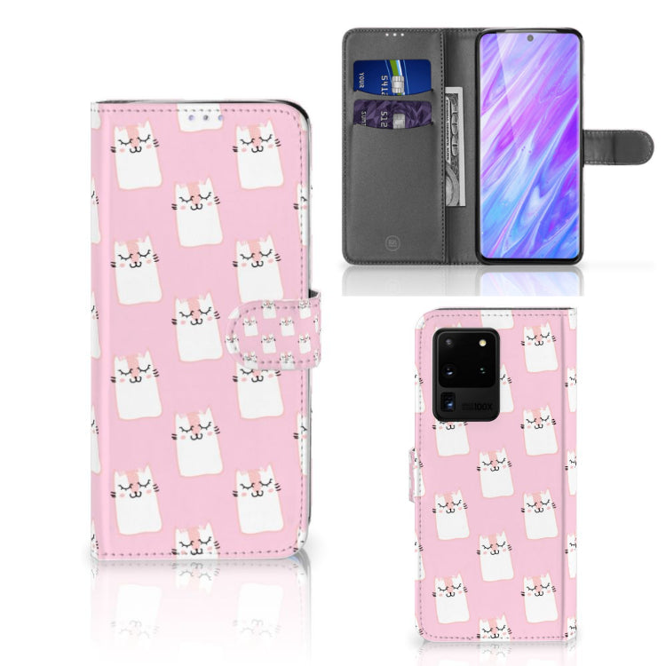 Samsung Galaxy S20 Ultra Telefoonhoesje met Pasjes Sleeping Cats