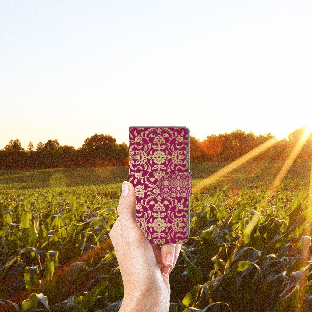 Wallet Case Sony Xperia X Compact Barok Pink