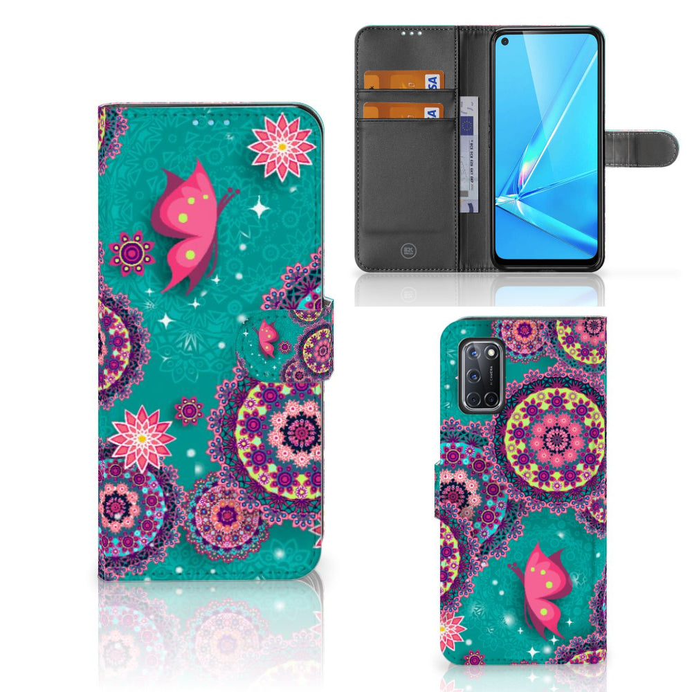 OPPO A72 | OPPO A52 Hoesje Cirkels en Vlinders