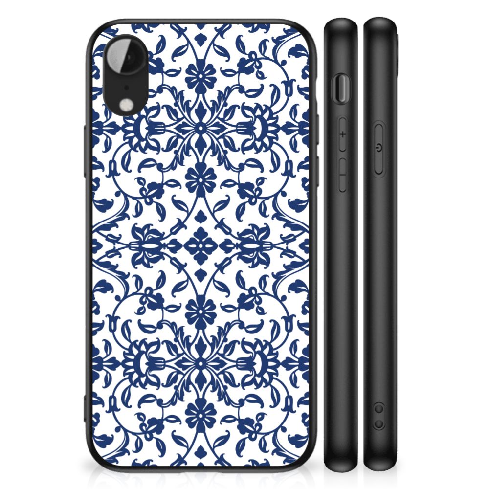 Apple iPhone XR Bloemen Hoesje Flower Blue B2C Telecom