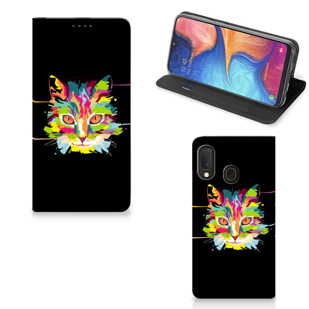 Samsung Galaxy A20e Magnet Case Cat Color