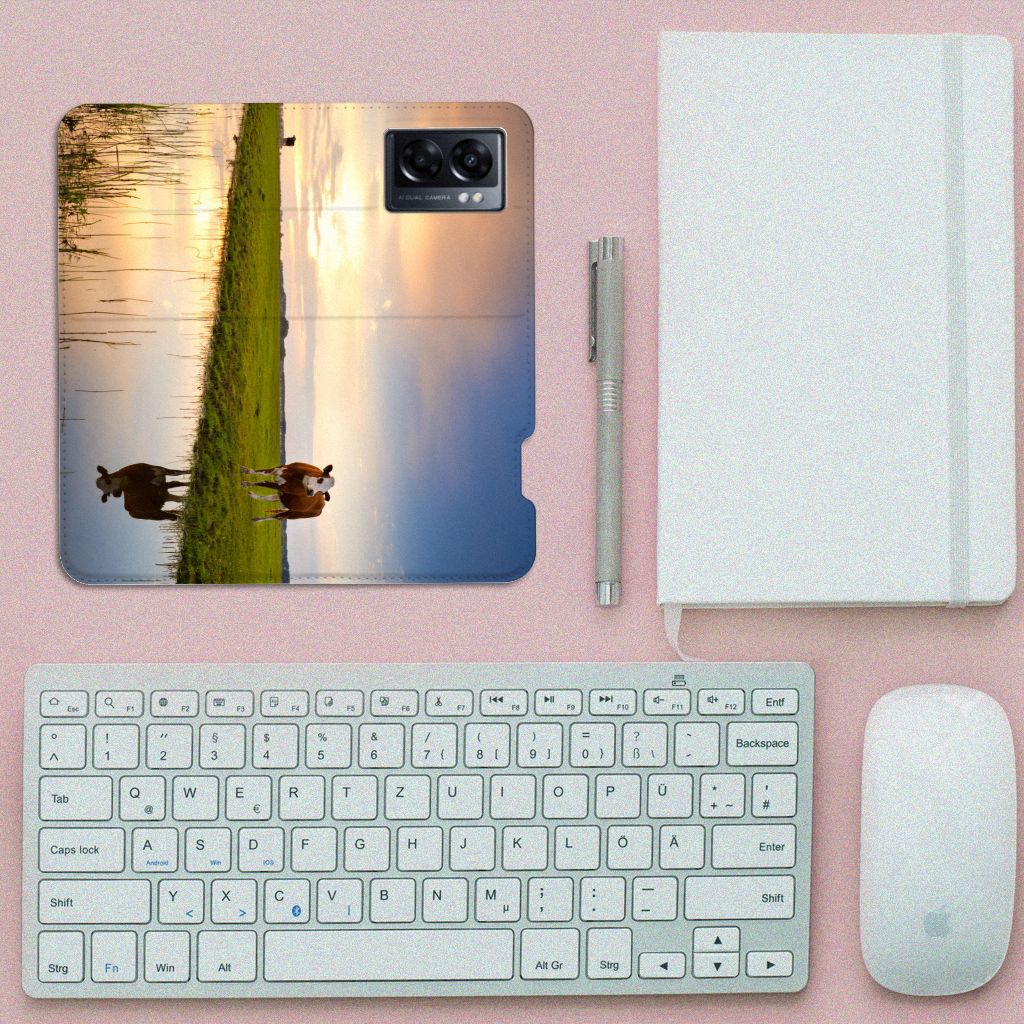 OPPO A77 5G | A57 5G Hoesje maken Koe - B2C Telecom