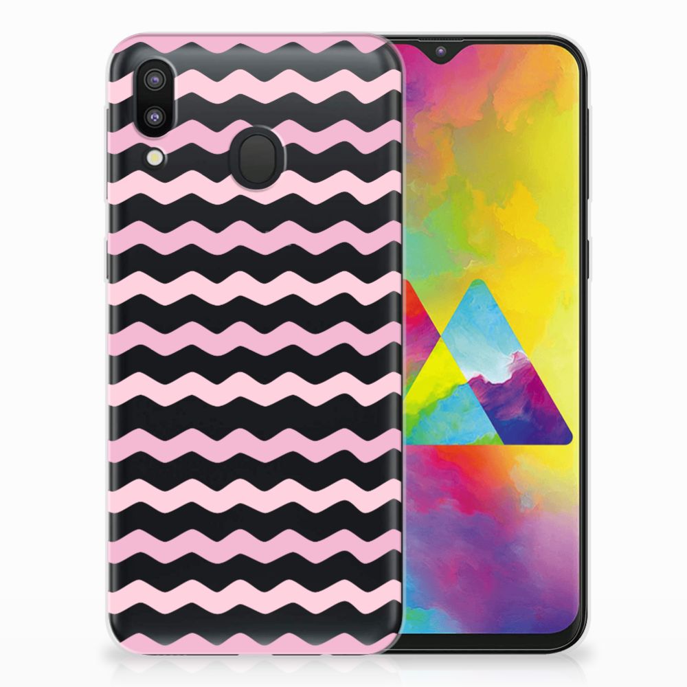 Samsung Galaxy M20 (Power) TPU bumper Waves Roze