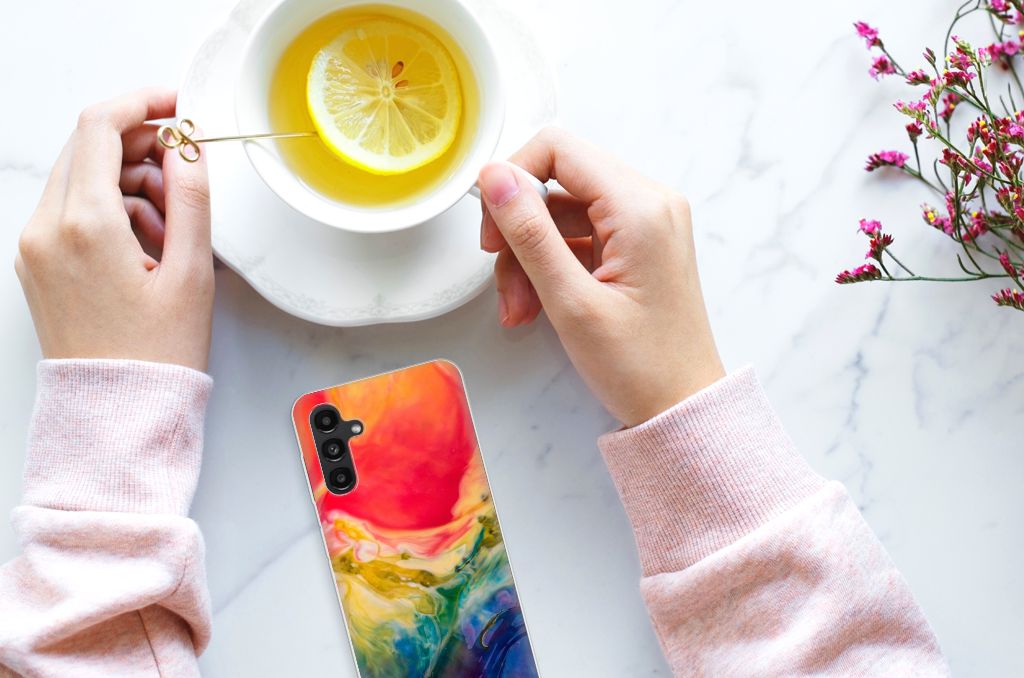 Hoesje maken Samsung Galaxy A13 | A04s Watercolor Dark B2C Telecom