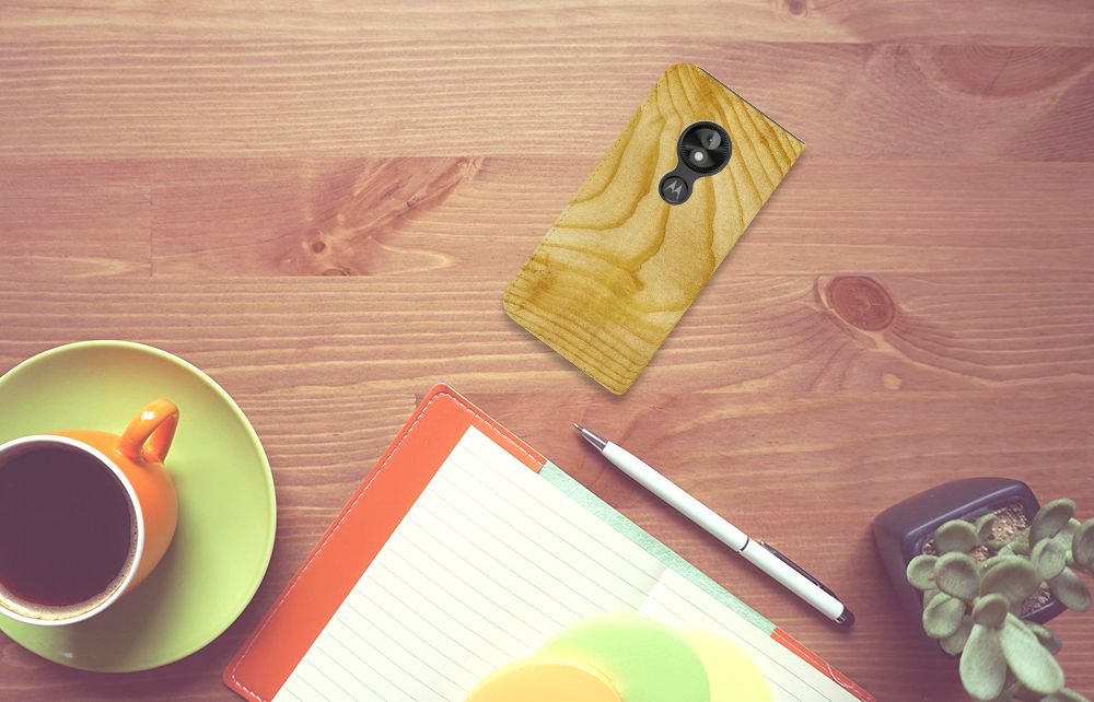 Motorola Moto E5 Play Book Wallet Case Licht Hout