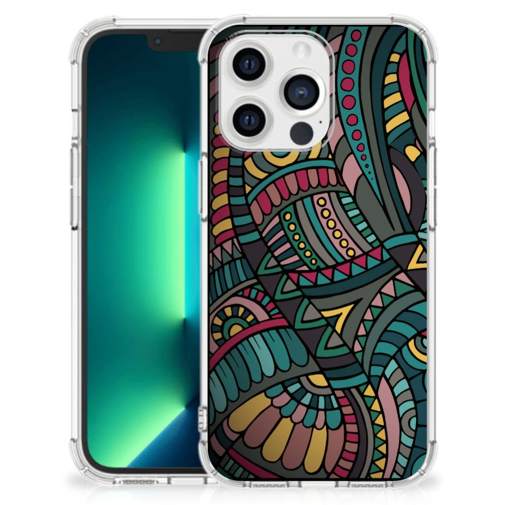 iPhone 13 Pro Max Doorzichtige Silicone Hoesje Aztec - B2C Telecom