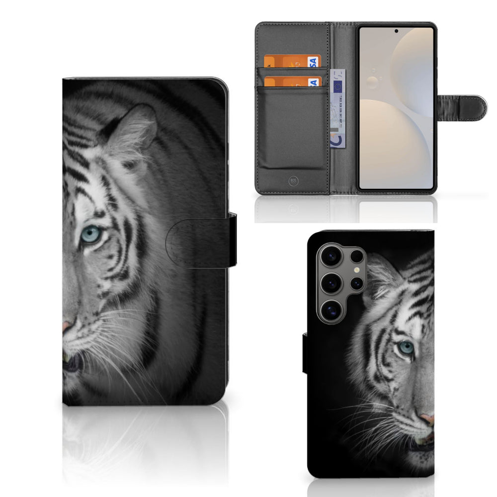 Samsung Galaxy S25 Ultra Telefoonhoesje met Pasjes Tijger