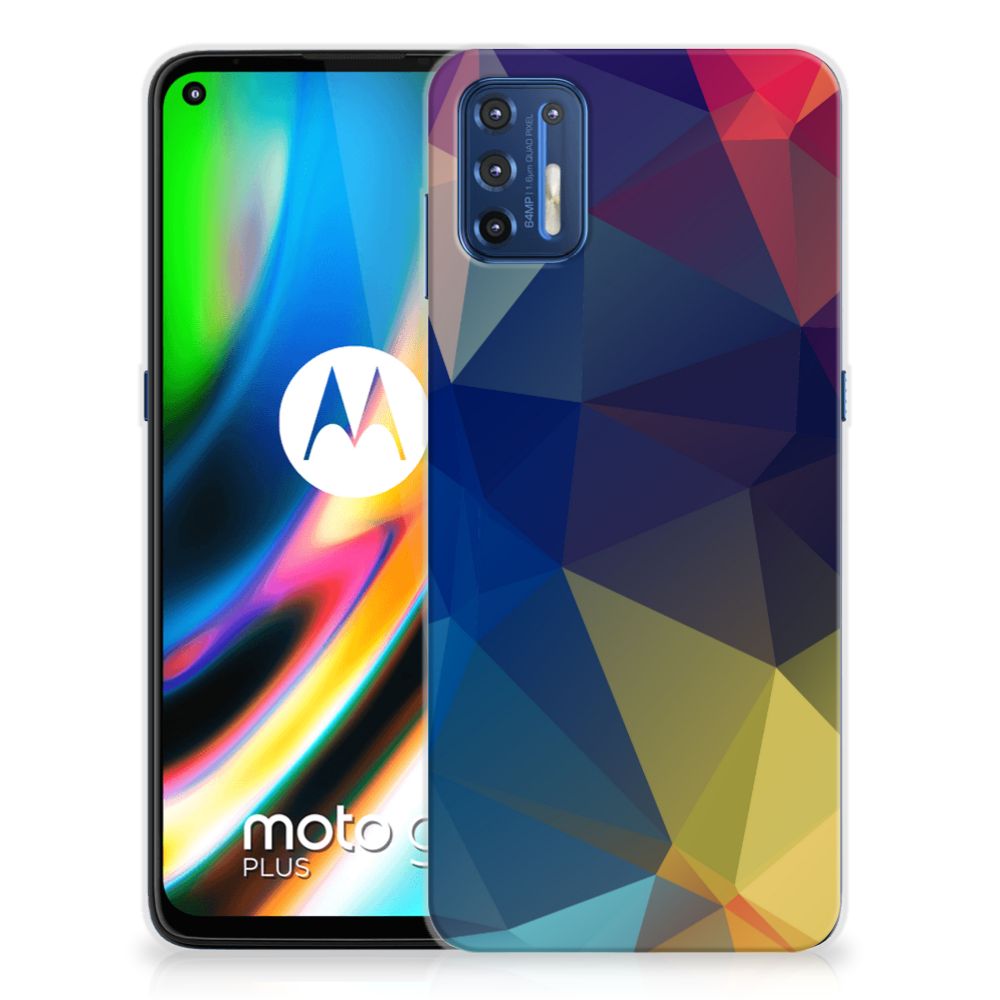 Motorola Moto G9 Plus TPU Hoesje Polygon Dark B2C Telecom