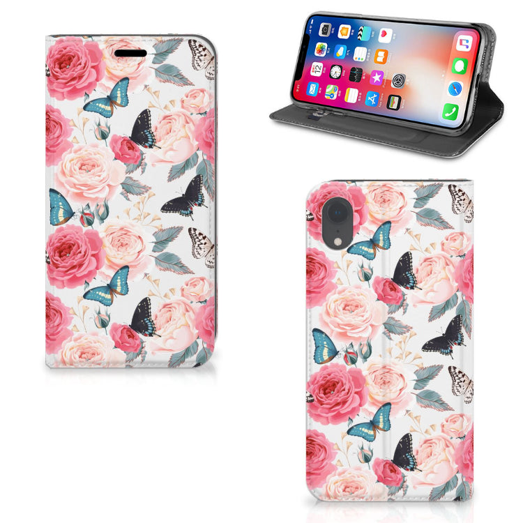 Apple iPhone Xr Smart Cover Butterfly Roses