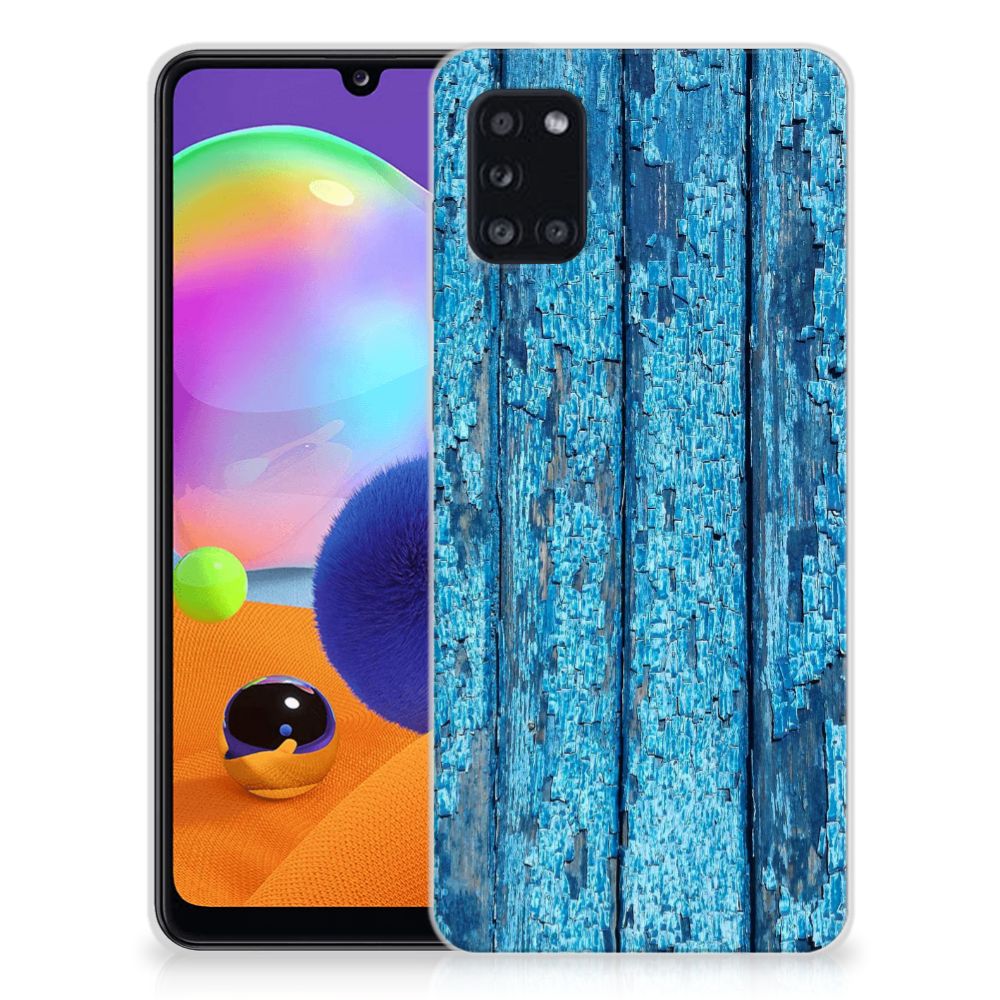Samsung Galaxy A31 Bumper Hoesje Wood Blue B2C Telecom