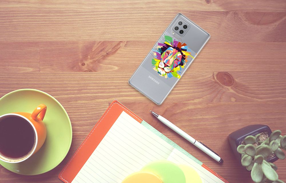 Samsung Galaxy A42 Telefoonhoesje met Naam Lion Color B2C Telecom