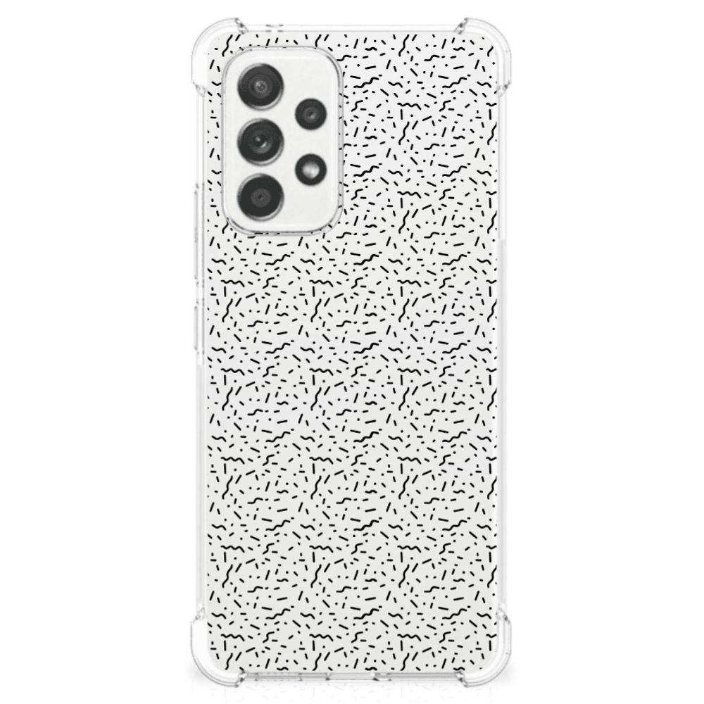 Samsung Galaxy A53 5G Doorzichtige Silicone Hoesje Stripes Dots
