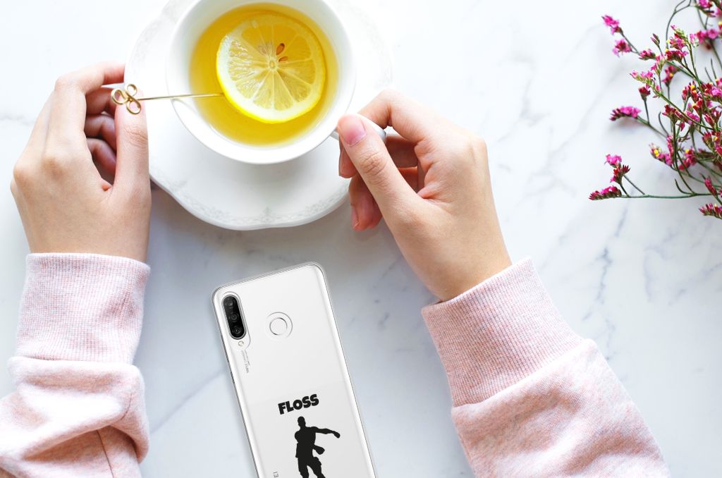 Huawei P30 Lite Telefoonhoesje met Naam Floss