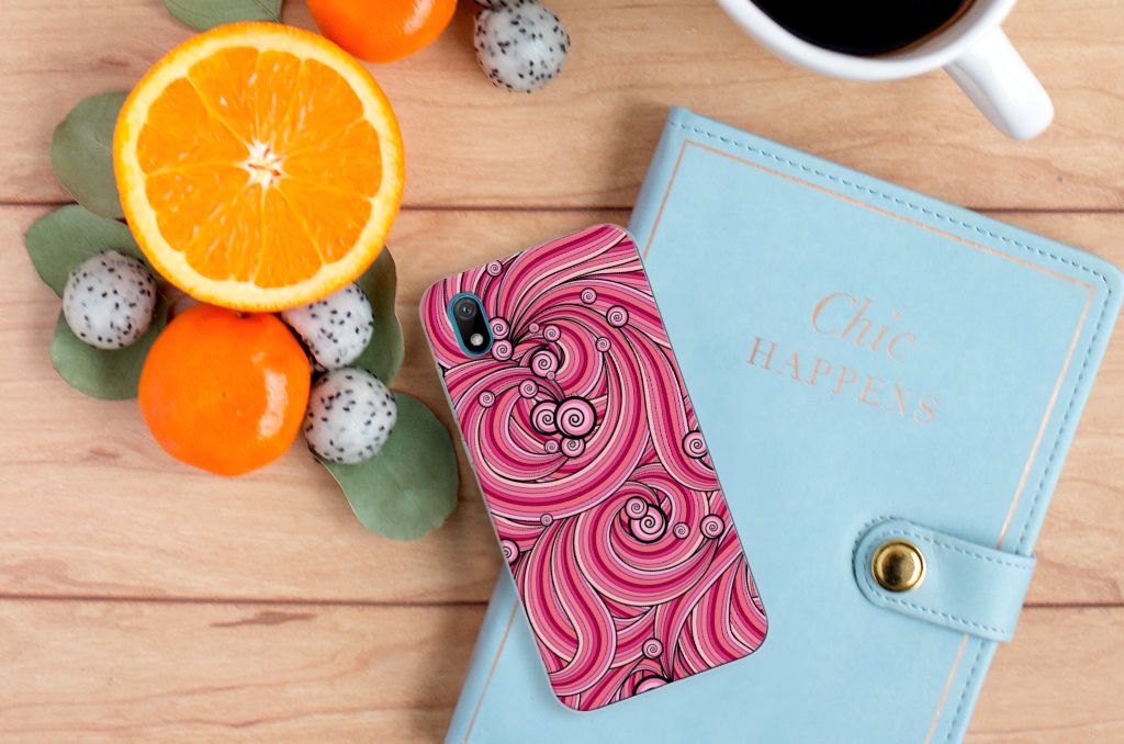 Huawei Y5 (2019) Hoesje maken Swirl Pink