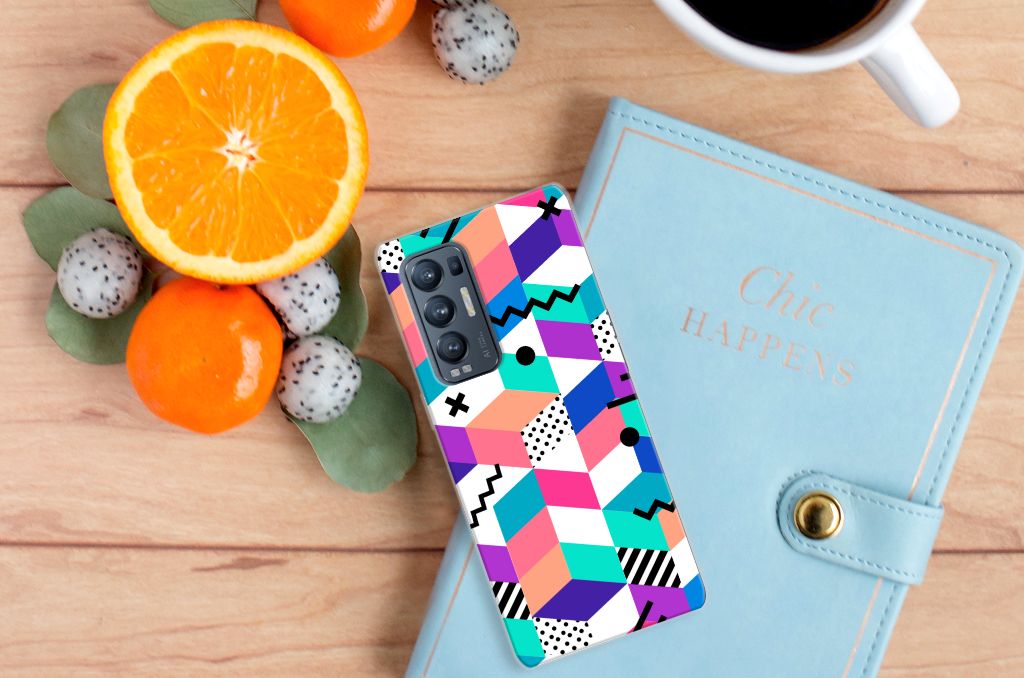 OPPO Find X3 Neo TPU Hoesje Blokken Kleurrijk B2C Telecom