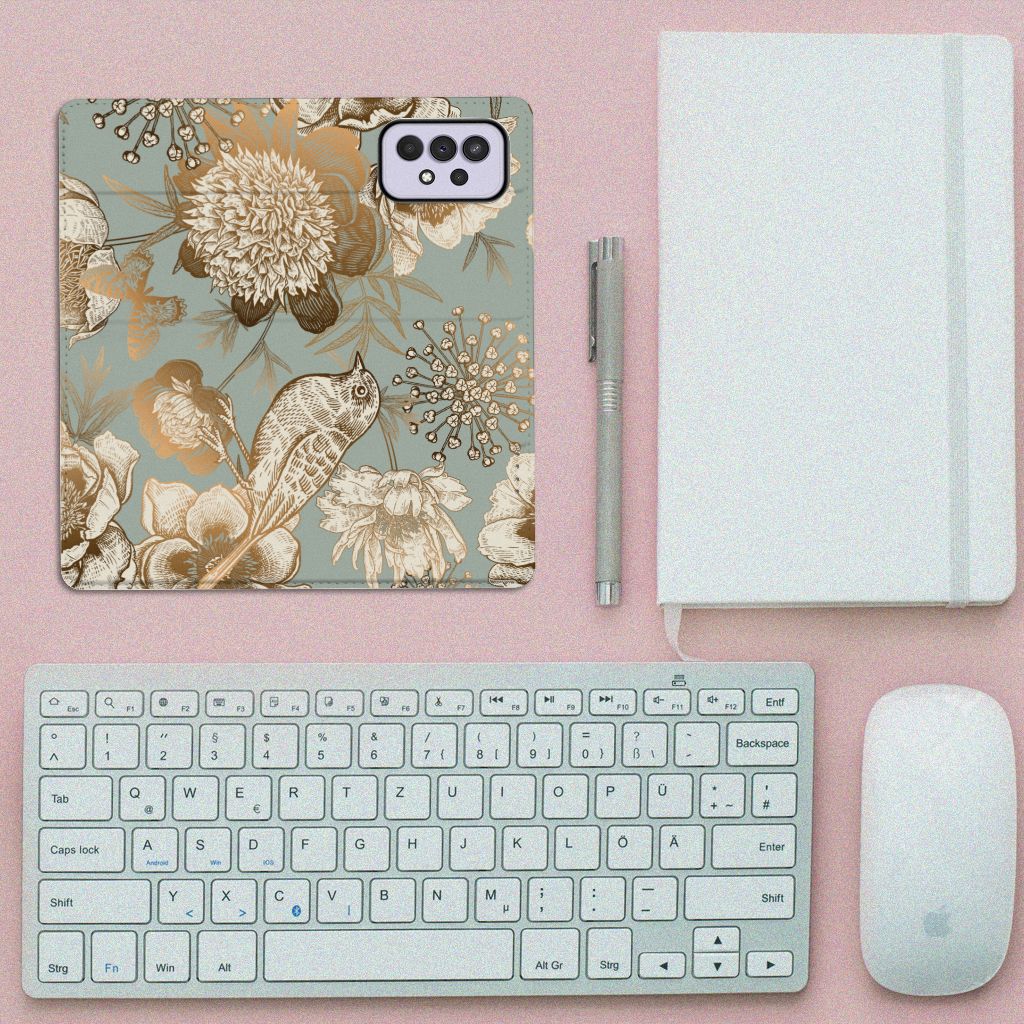 Smart Cover voor Samsung Galaxy A33 5G Vintage Bird Flowers - B2C Telecom