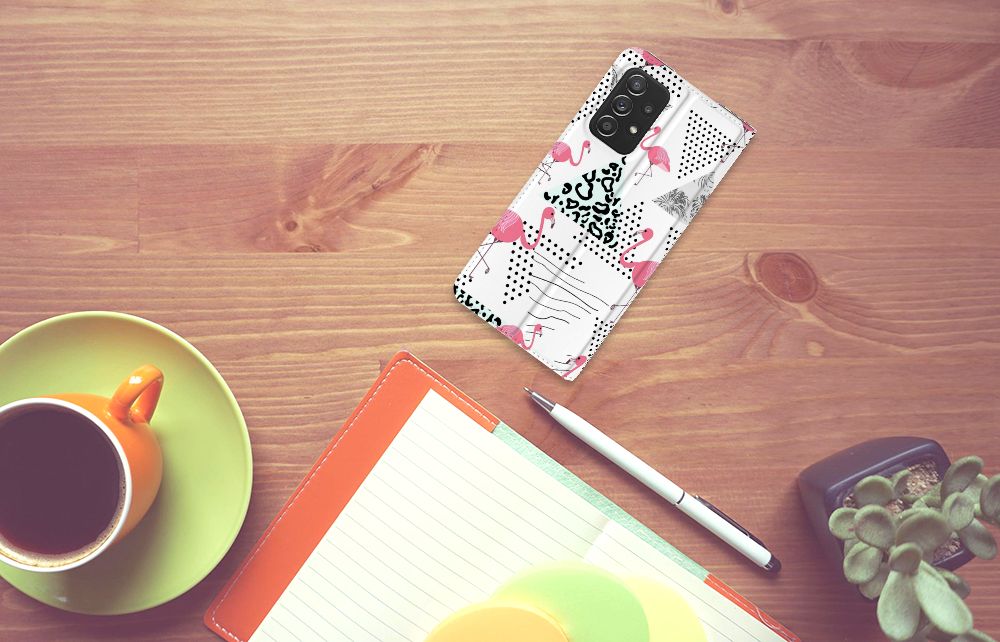 Samsung Galaxy A52 Hoesje maken Flamingo Triangle - B2C Telecom