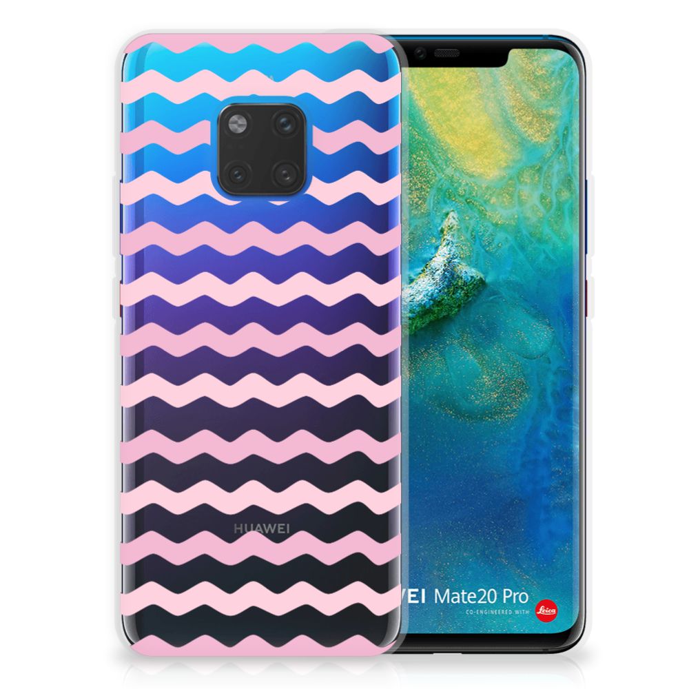 Huawei Mate 20 Pro TPU bumper Waves Roze