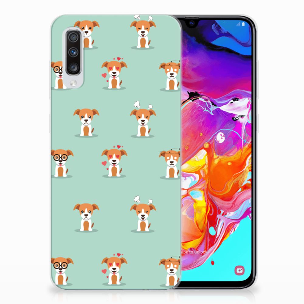 Samsung Galaxy A70 TPU Hoesje Pups
