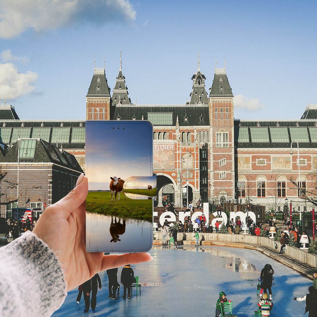 Huawei P10 Lite Telefoonhoesje met Pasjes Koe