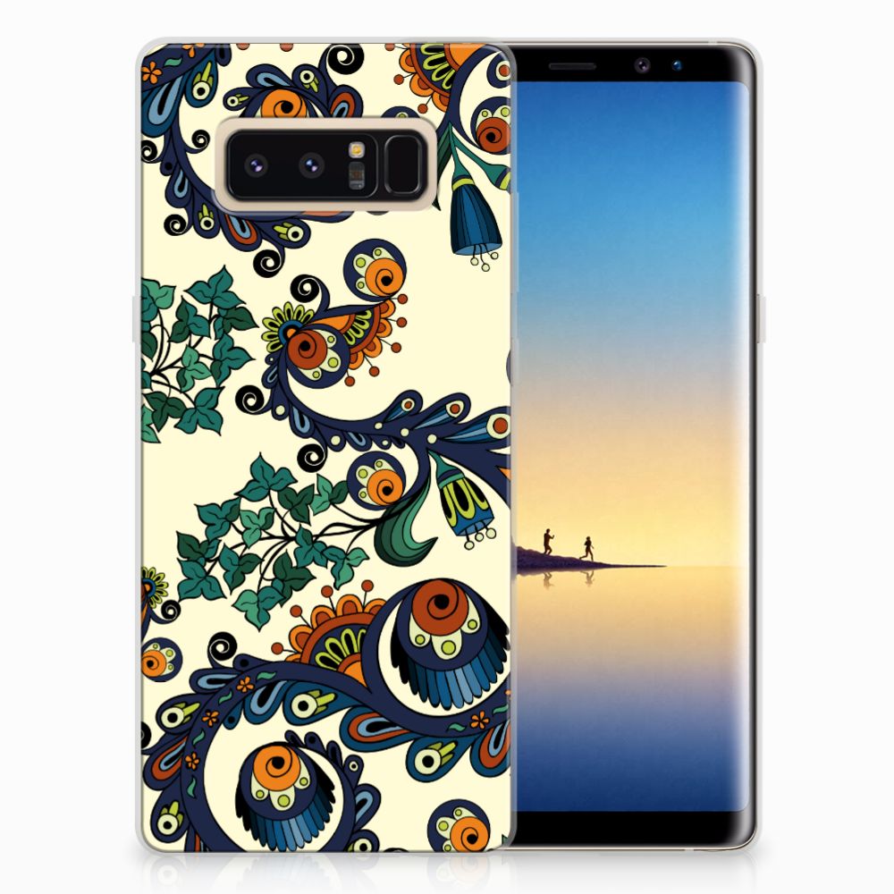 Siliconen Hoesje Samsung Galaxy Note 8 Barok Flower