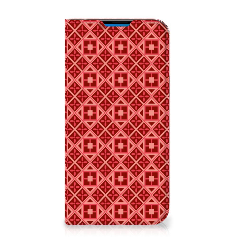 iPhone 14 Pro Max Hoesje met Magneet Batik Rood - B2C Telecom