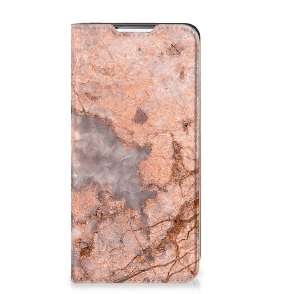 Samsung Galaxy S22 Plus Standcase Marmer Oranje - B2C Telecom