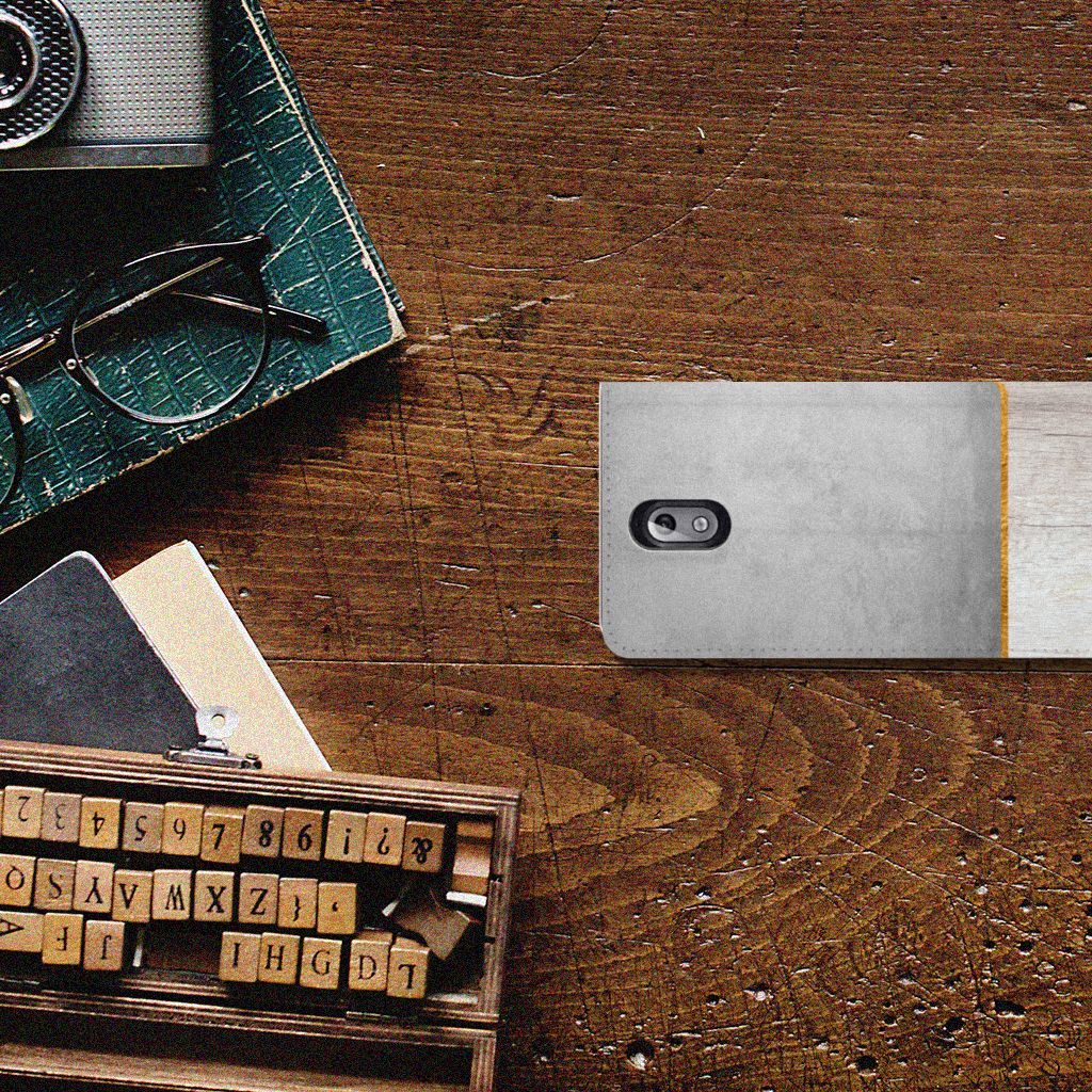 Nokia 3.1 (2018) Book Wallet Case Wood Concrete