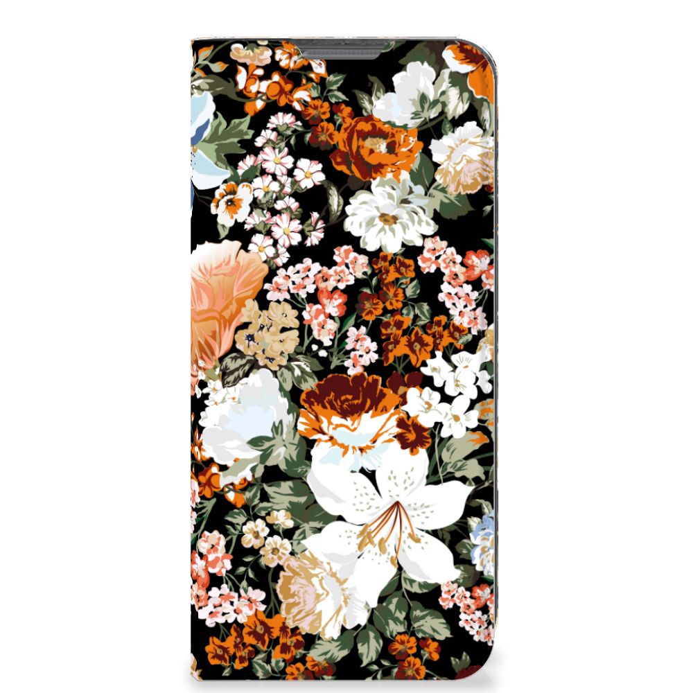 Smart Cover voor OPPO A77 5G | A57 5G Dark Flowers