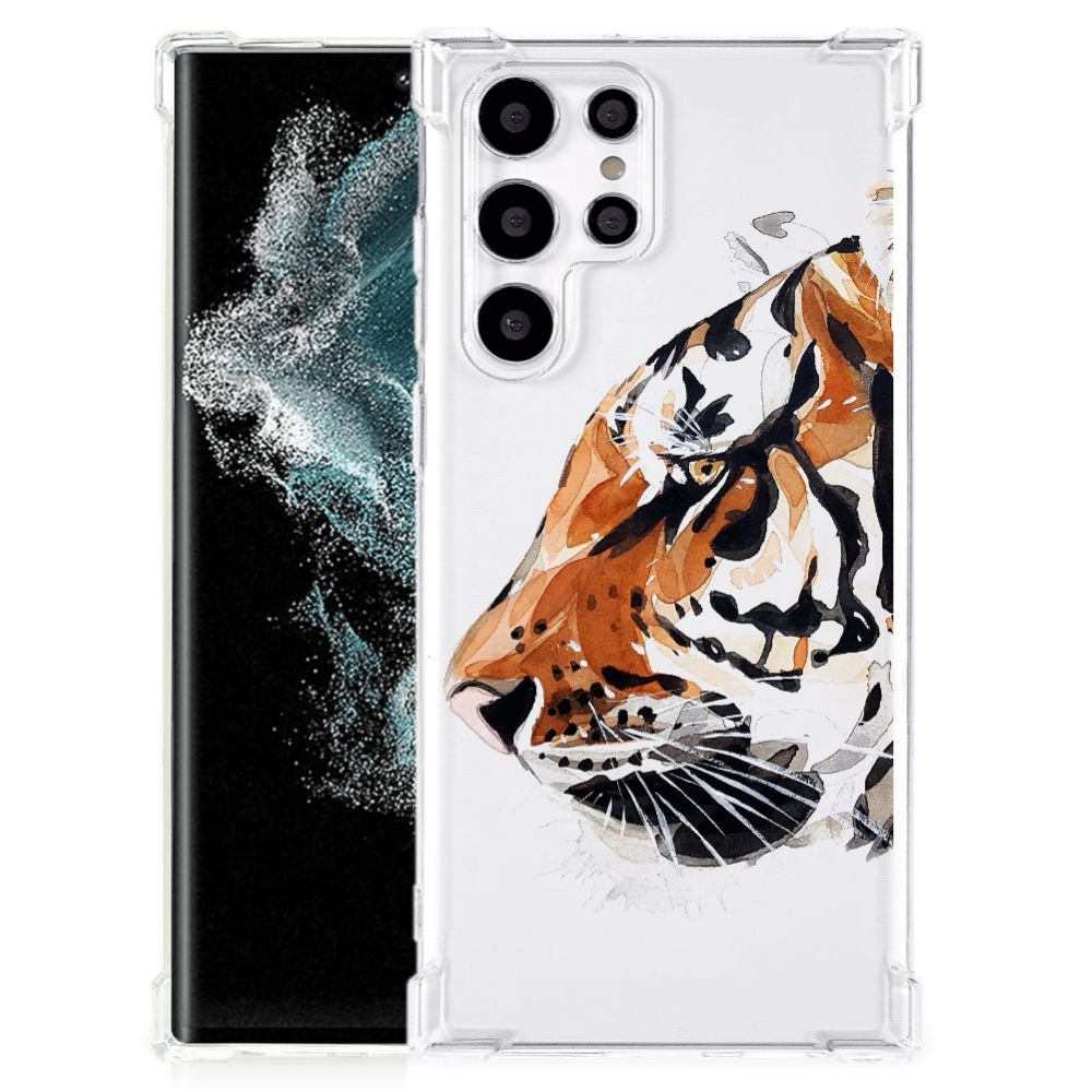 Back Cover Samsung Galaxy S22 Ultra Watercolor Tiger B2C Telecom