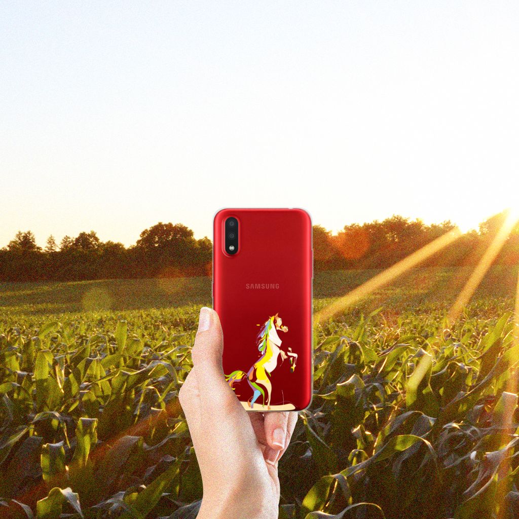 Samsung Galaxy A01 Telefoonhoesje met Naam Horse Color B2C Telecom