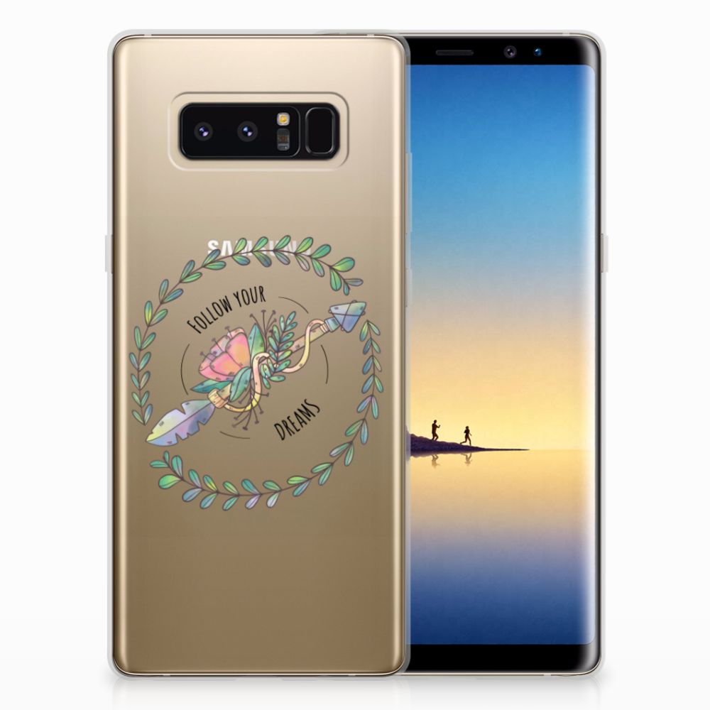 Samsung Galaxy Note 8 Telefoonhoesje met Naam Boho Dreams