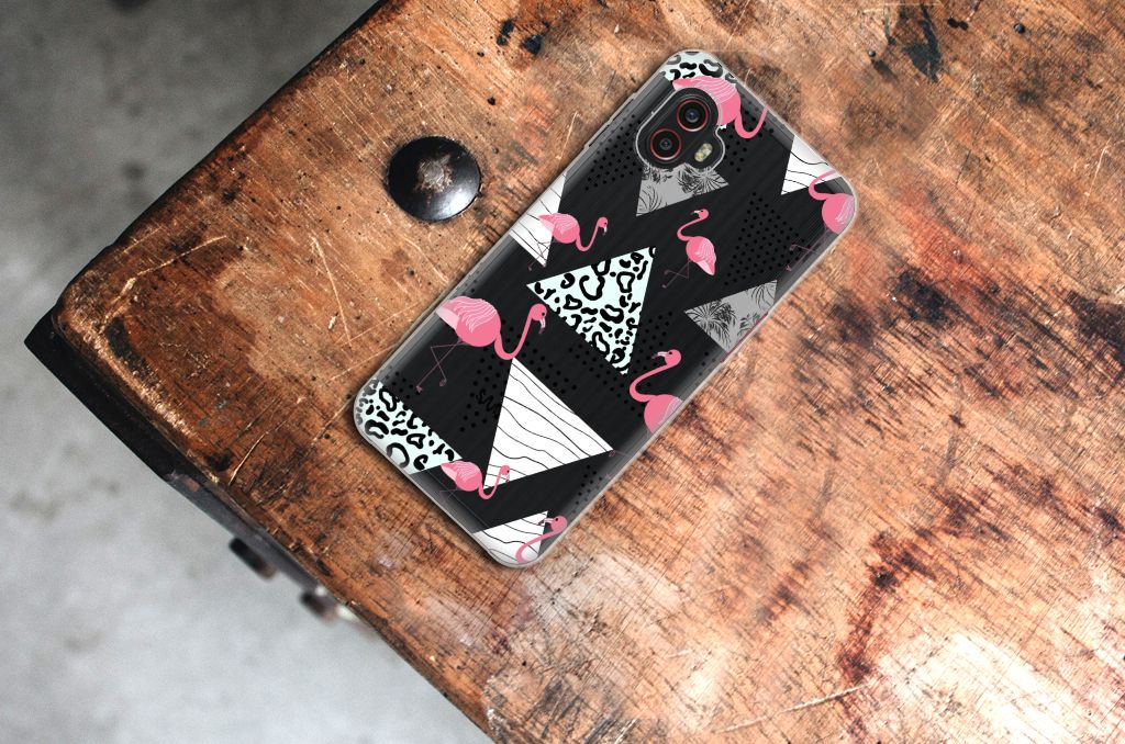 Samsung Galaxy Xcover 6 Pro TPU Hoesje Flamingo Triangle B2C Telecom