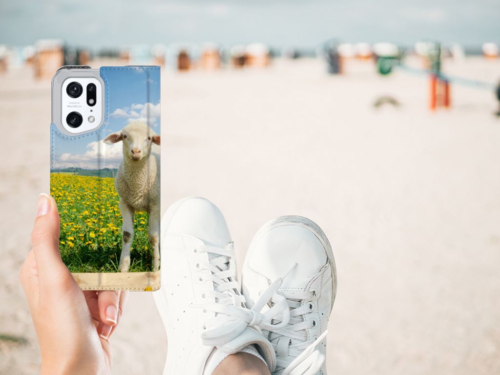 OPPO Find X5 Pro Hoesje maken Schaap en Lammetje - B2C Telecom