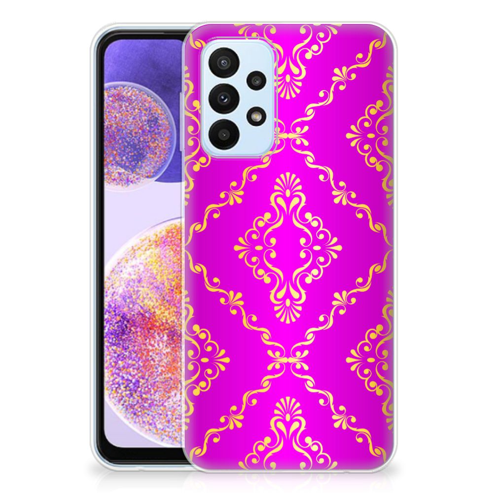 Siliconen Hoesje Samsung Galaxy A23 Barok Roze B2C Telecom