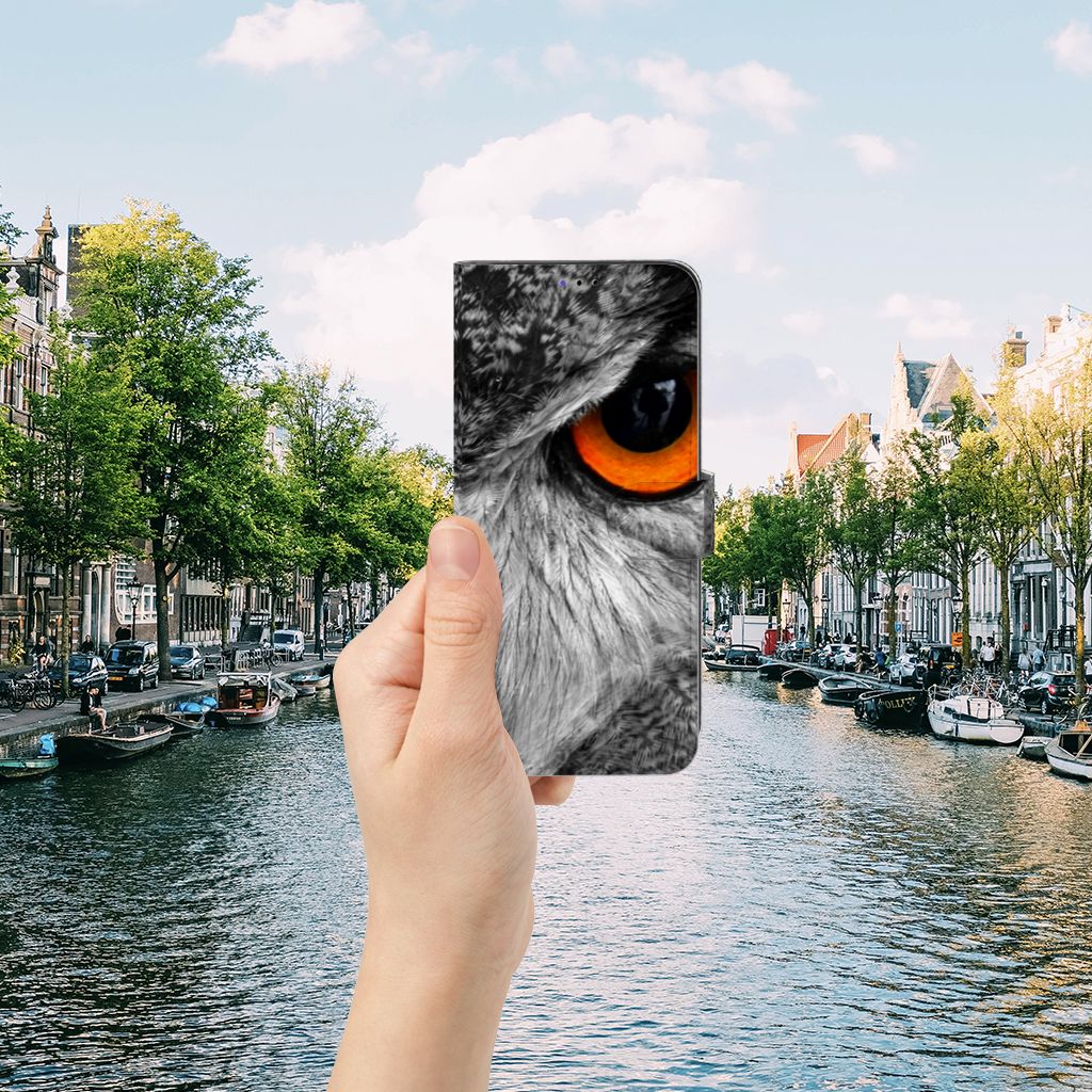 Samsung Galaxy A22 5G Telefoonhoesje met Pasjes Uil