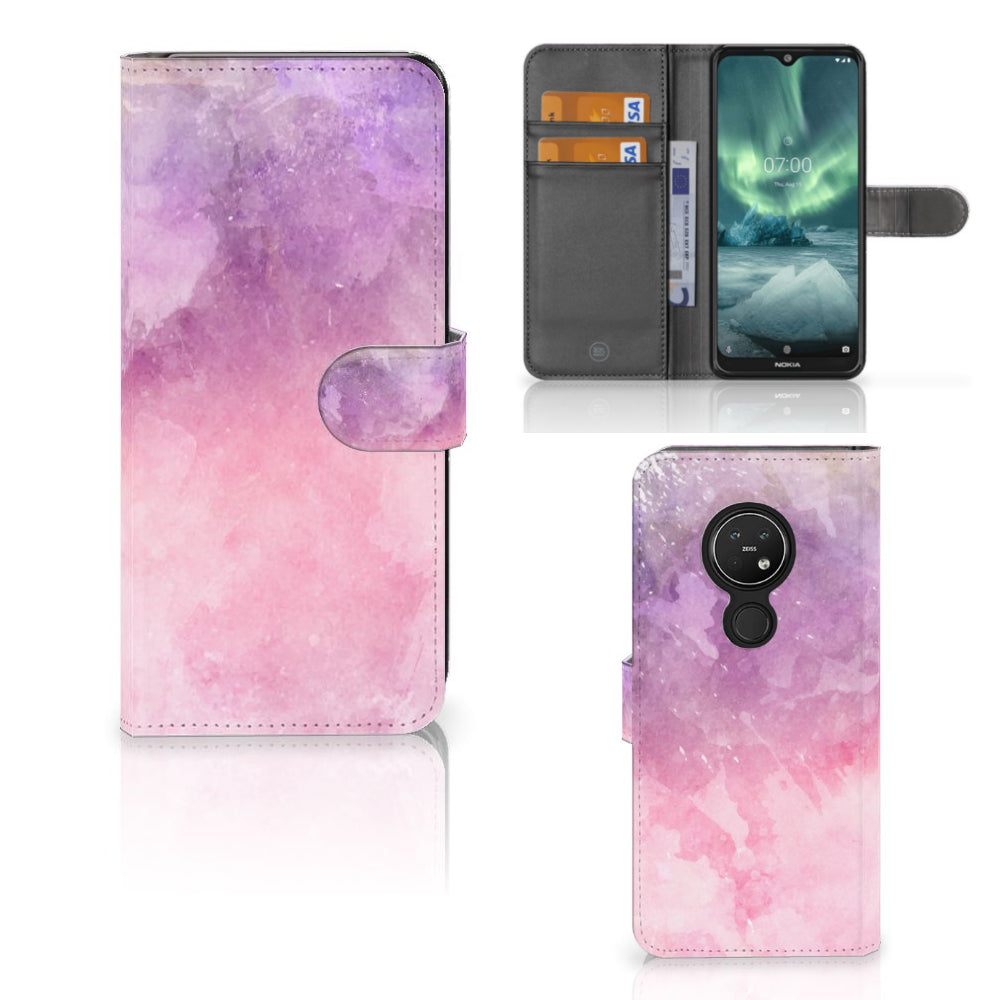 Hoesje Nokia 7.2 | Nokia 6.2 Pink Purple Paint