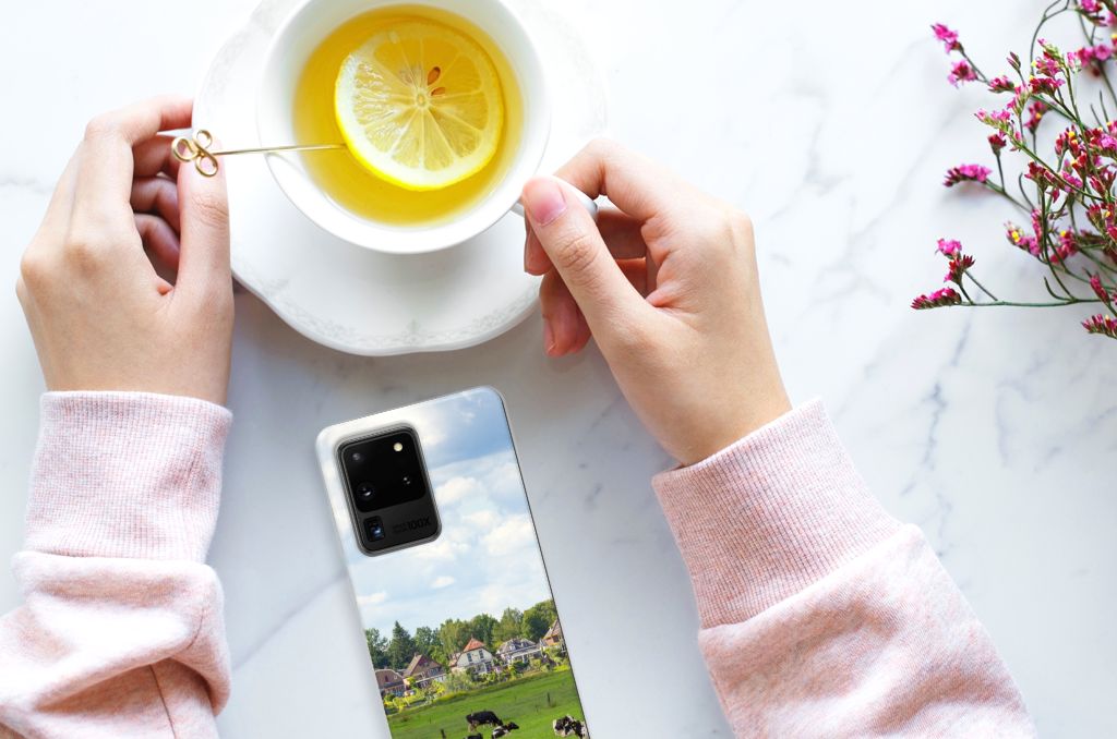 Samsung Galaxy S20 Ultra TPU Hoesje Koeien B2C Telecom