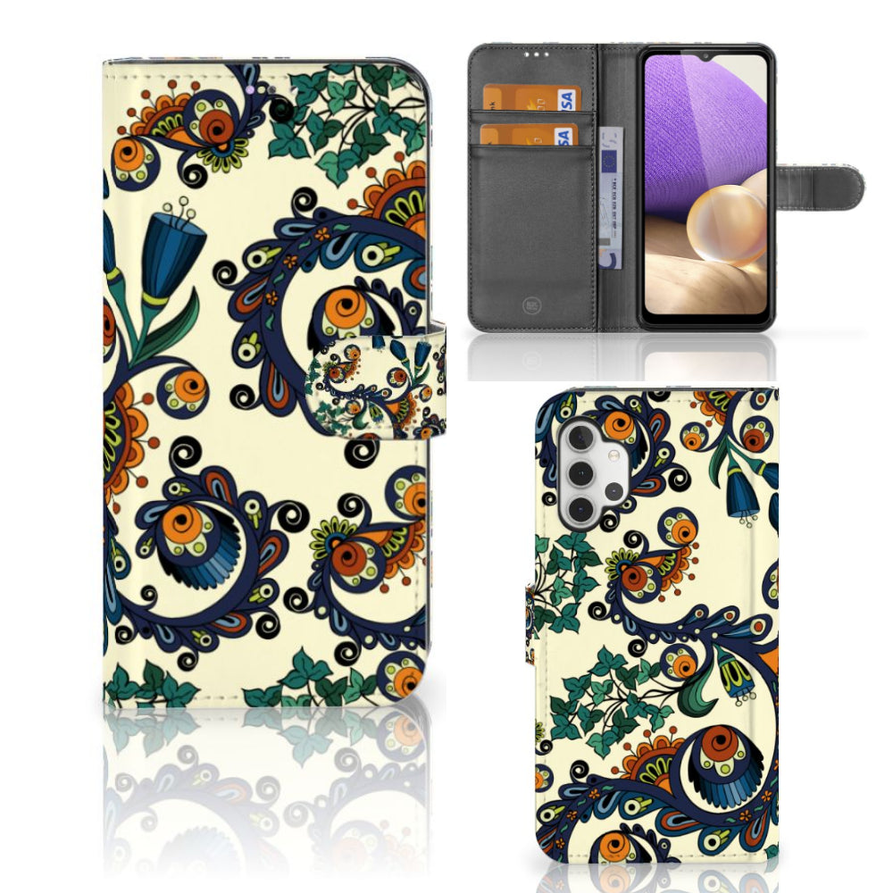 Wallet Case Samsung Galaxy A32 4G Barok Flower