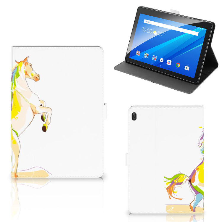 Lenovo Tab E10 Hippe Tablet Hoes Horse Color